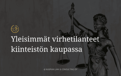 Yleisimmät virhetilanteet kiinteistön kaupassa